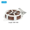 thumbnail image 2 of Uxcell 65ft/20M Reusable PE Twist Ties Garden Plant Ties with Cutter for Gardening, Brown 3 Pack, 2 of 6