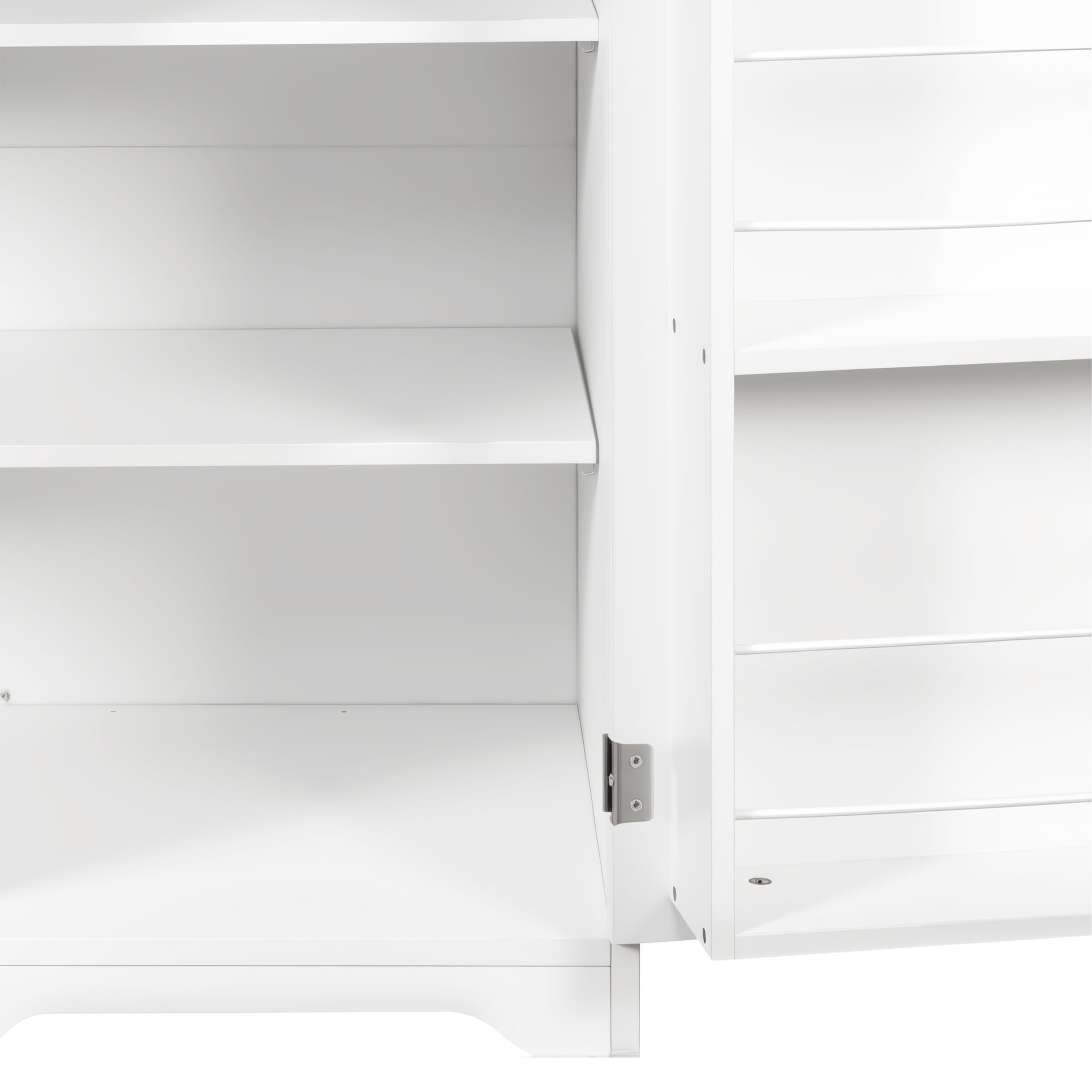 Noble House Rhea 31.5" Laundry Cabinet, Tilt-Out Hamper, Doors and Adjustable Shelf, Freestanding, White