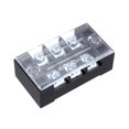 thumbnail image 1 of Unique Bargains 10 Pcs Bloc de Borne à Vis Couvert Double Rangée 3P Noir 600V 25A, 1 of 1