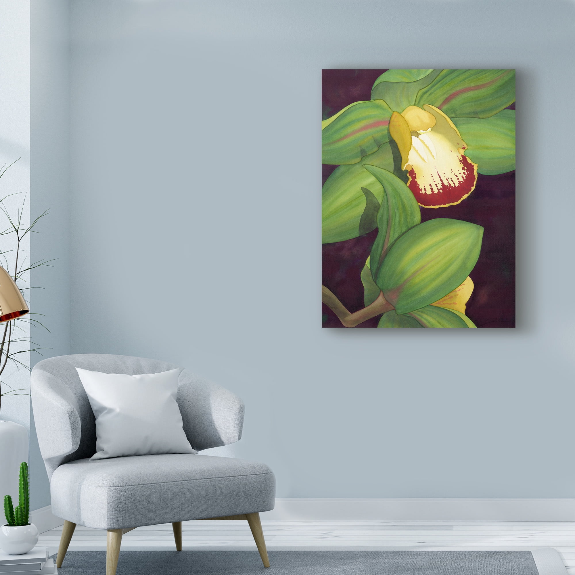 Trademark Fine Art Floral Canvas Art ' Lime Orchid Ii ' by Jason Higby