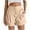 Beige, variant on Women's Denim Shorts, 2025 New Summer Baggy High Waisted Flowy Wide Leg Skorts Buttons Pleated Ruffle Jean Shorts with Pockets in Clearance Beige L