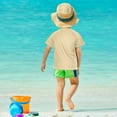 thumbnail image 4 of FORMRS Boys Rash Guard Short Sleeves Swim Shirt Quick Dry UPF 50+ Sun Protection, Sizes 3-12T, Yellow Geometric, 4 of 6