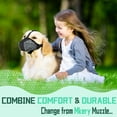 thumbnail image 5 of Soft Dog Muzzle, Air Mesh Breathable Muzzle for Medium Large Sized Dogs to Anti & Prevent Biting Barking Chewing, Soft Basket Muzzle with Reflective & Adjustable Strap (Grey, XL), 5 of 7