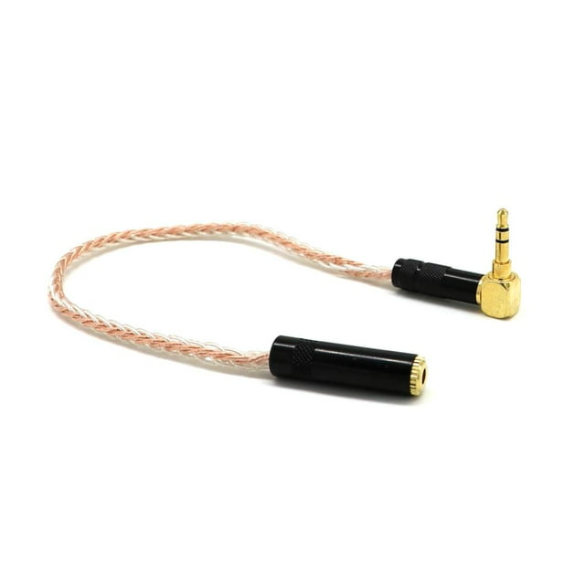Codo De 20 Cm, Cable De Adaptador de sonido De Extensión Esté A De 3,5 Mm claro