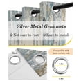 thumbnail image 6 of Spring Forest Blackout Curtains 45 Inches Long for Bedroom, Grey Tree Branch Impressionist Style Thermal Insulated Room Darkening Black Out Window Curtain Panels Grommet Drapes for Living Room, 6 of 8
