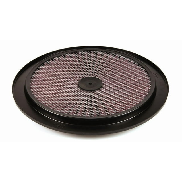 K & N Filters Air Cleaner Cover 66-1401 X-Stream; 14 Inch Outside Diameter; Black/Red; K&N Logo