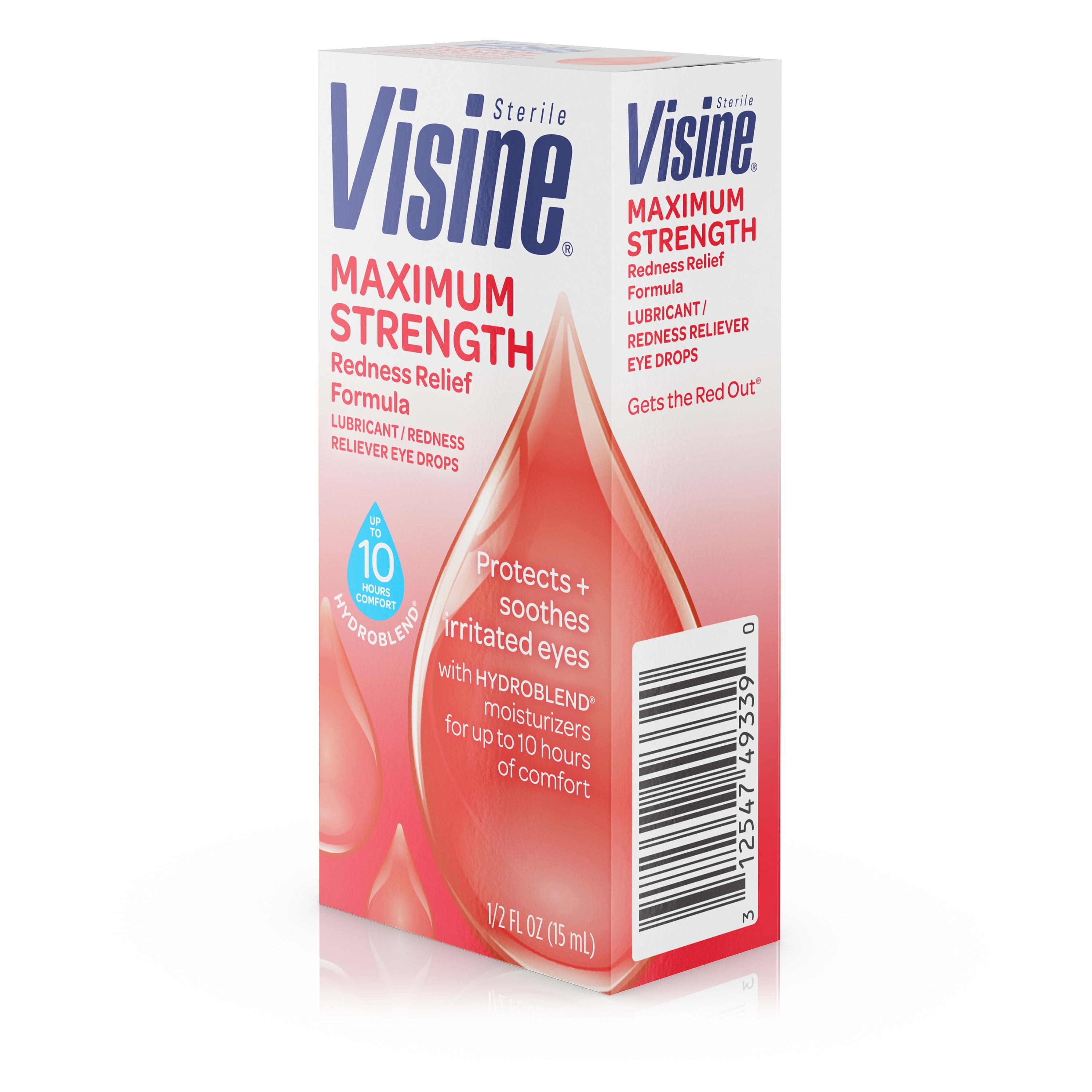Visine Max Strength Redness Relief Formula Eye Drops, 0.5 fl. oz