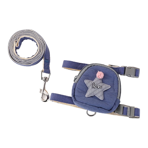 Estrella decorada a prueba de escape de hombro arnés para mascotas y correa Set perros y gatos