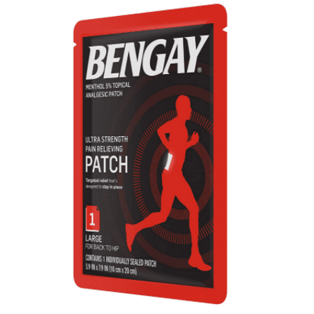 BENGAY Ultra Strength Pain Relief Patch for Muscle Pain On-the-Go, Large 3.9 x 7.9 inches, 1 ea