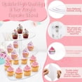 thumbnail image 4 of Soporte acrílico de 3 niveles para cupcakes con forma de corazón, soporte para tartas, bandeja transparente escalonada, torre de cumpleaños para mesas de postres, perfumes, fiestas de té, chocolate, 4 of 4