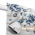 thumbnail image 4 of Blue Gnomes Christmas Swag Valances for Windows, Kitchen Window Curtains Over Sink, Xmas Ball Snowflake Gifts Botanical Wooden Window Treatment Curtains for Living Room/Bedroom 2 Panel Sets 36"x45", 4 of 8