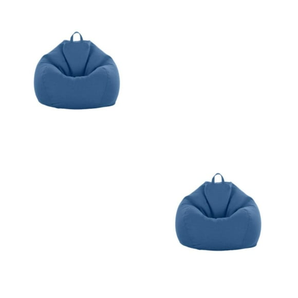 Bewildely Puff Ottoman: hermosa y práctica adición al hogar, elegante funda de tela para silla, sala de estar, Puff, sofá, sofá perezoso azul 2piezas