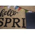 thumbnail image 6 of Kashi Home Printed Coir Fiber 18x28 Non-Slip Doormat, Durable Outdoor / Indoor Rug, Entryway, Front Door, Porch, Patio, Welcome Mat, Happy Springtime, Floral Spring Design Decor (Hello Spring Flags), 6 of 6
