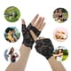 thumbnail image 4 of Guantes sin dedos bloqueadores del sol de flores para mujeres, color negro, 1 par de Unique Bargains., 4 of 5