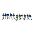 thumbnail image 3 of 11x figuras de fútbol en miniatura figuras de fútbol accesorios fotográficos realistas Tiny People Modelo para decoración de escritorio mesa de arena azul, 3 of 8