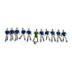 thumbnail image 3 of 11 figuras de juguete de jugador de fútbol en miniatura, modelo de personas diminutas, fútbol realista Jugador azul, 3 of 9