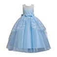 thumbnail image 3 of FYDUU Flower Girl Dress Tulle Wedding Guest Party Birthday Pageant Maxi Gown Elegant Dresses For Girls With Bow Formal Party Gown 5-6 Years, 3 of 9