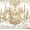 Brown Chandelier Silhouette, variant on Elephant Stock Old Crystal Chandelier Wall Art - Horizontal Canvas Wall Art - Living Room Wall Decor - Decor Elements Canvas - Brown And Gray Decor - 12" x 8"