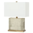 thumbnail image 3 of SAFAVIEH Delia 20.5 in. H Rectangular Faux Table Lamp, Cream Faux Alligator, 3 of 5