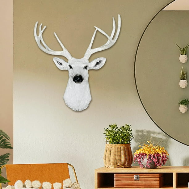 3D Deer Head Wall Decor Deer Antlers Wall Animal Head Nordic Home