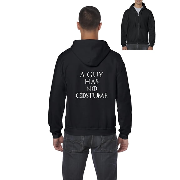 MmF - Men's Sweatshirt Full-Zip Pullover - Halloween A Guy Has No Costume