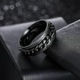 thumbnail image 3 of Mens Anxiety Rings Fidget Rings For Men Women Chain Spinner Rings For Kids Teen Titanium Steel Rings, 3 of 5