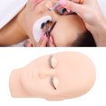 thumbnail image 1 of Lash Mannequin Head, Eyelash Extension Practice Doll Head With 3 Pairs Removable Eyelid, Replaced Eyelids Mannequin Head For Makeup, 1 of 8