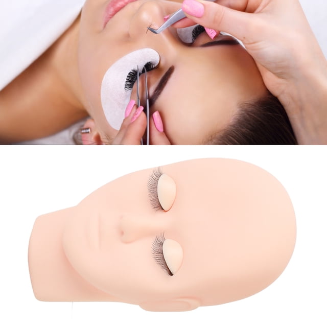 Lash Mannequin Head, Eyelash Extension Practice Doll Head With 3 Pairs Removable Eyelid, Replaced Eyelids Mannequin Head For Makeup