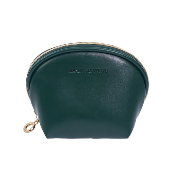 KYAIGUO Portable Makeup Bag Leather Cosmetic Bag with Zipper Makeup Travel Bag for Woman Girl Mom Wife Best Gift 4.3x2.4x3.5inch