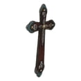 thumbnail image 6 of Rustic Western Cowboy Diamond Teardrop Crystals Tooled Leather Wall Cross Plaque, 6 of 10