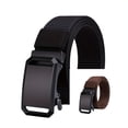 thumbnail image 3 of 2pcs Set of Boys Outdoor Tactical Sports Belts Automatic Lengthening Faux Leather Belt Ideal Choice for Larger Trouser Straps Suitable for Men And Women., 3 of 4