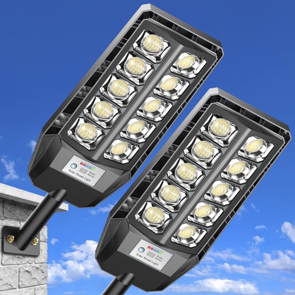 Luces solares CEDIO 6000W para exterior, IP67 impermeables, con control remoto