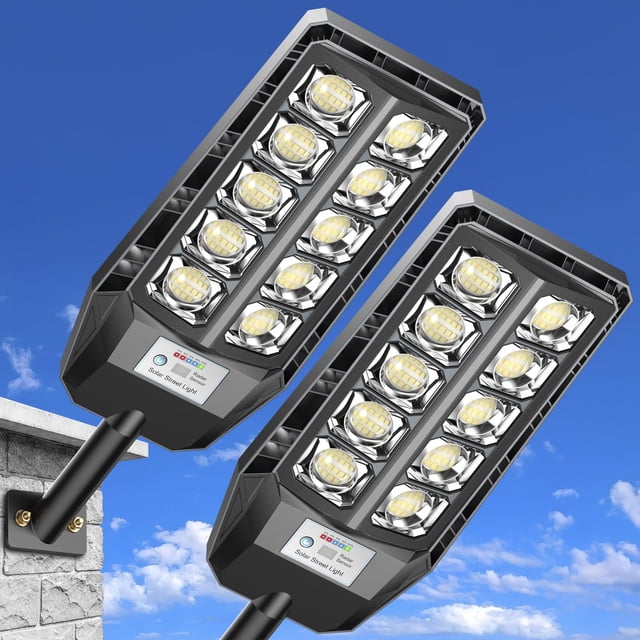 Luces solares CEDIO 6000W para exterior, IP67 impermeables, con control remoto