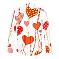 thumbnail image 5 of Valentines Day Shirts Men, Long Sleeve Print Shirts Men, Men's Valentine's Day Casual Fashion Heart Printed Button Long Sleeved Lapel Top Shirt, 5 of 5