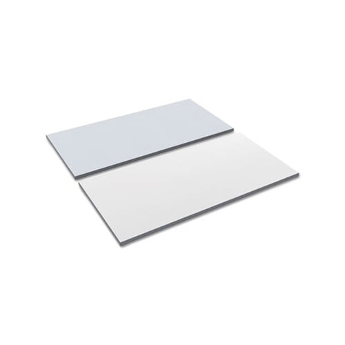 Reversible Laminate Table Top Rectangular, 59 3/8w x 23 5/8d, White/Gray
