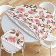 thumbnail image 6 of Pioneer Flower Floral Print Pattern Round Fitted Tablecloth with Elastic Edge, Waterproof Dining Table Cover for Indoor Outdoor Camping and Daily Use, 6 of 6