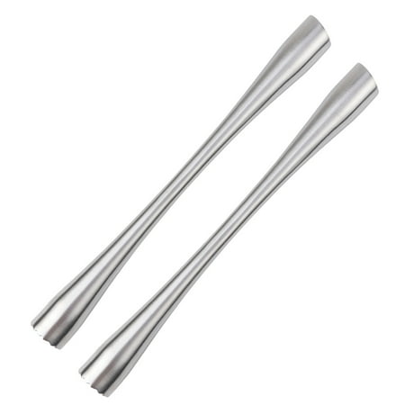 

2 Pcs Tooth Grinding Rods Efficient Portable Popsicle Sticks (Silver)