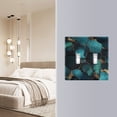 thumbnail image 2 of WOBOGO Gild Dark Green Marble 2-hole Switch Plates PC Flame Retardant Plastic Material Glossy Finish Smooth Touch 4.56x4.48x0.27in, 2 of 8