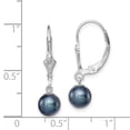 thumbnail image 3 of FB Jewels Sterling Silver 6-7mm Black FW Cultured Pearl Leverback Earrings, 3 of 3
