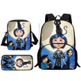 thumbnail image 1 of Juego de 3 piezas para niños y niñas, mochilas escolares de gran capacidad, bolso de hombro, estuche para lápices, el mejor regalo, 1 of 4