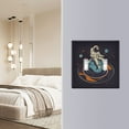 thumbnail image 4 of Yayeee Toggle Light Switch Wall Plate 2-Gang 4.56"x4.48" Decorative Outlet Cover, Black Astronaut Record, 4 of 7
