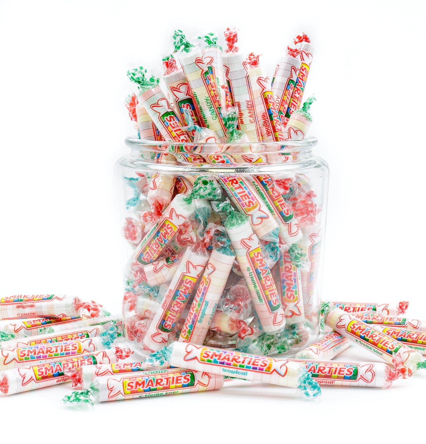 SMARTIES Candy Rolls 4 lb – Bulk Bag, Mix of Original & Tropical & X-Treme Sour Flavors, Gluten Free & Vegan Friendly, Individually Wrapped