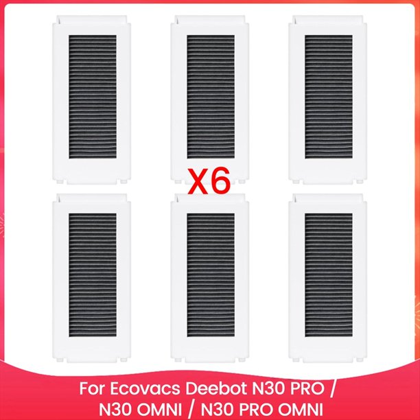 Paquete de 6 Filtros HEPA de Repuesto para Accesorios de Aspiradora Robot para N30 PRO / N30 OMNI / N30 PRO OMNI