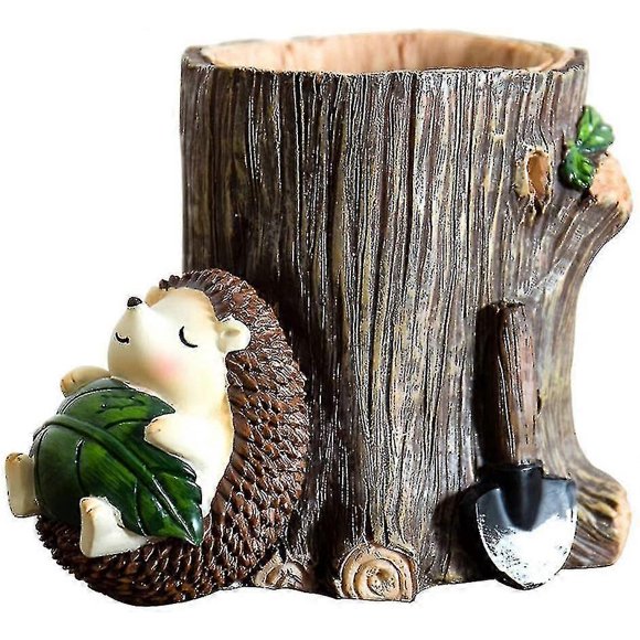 Cute Hedeghog Desk Pen Pencil Pot H, Toothbrush H, Resin Desktop Izer Container, Sry Stora, Desk Rat
