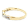 thumbnail image 4 of 1/10 ct. t.w Round Cut Lab Created Moissanite Diamond Cross-Over Infinity Twist Band Ring For Women In 14K Solid Yellow Gold (G-H Color, VVS1 Clarity, 0.10 Cttw)-4, 4 of 8