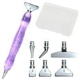 thumbnail image 2 of Diamond Painting Pen, 5D Diamond Painting Accessories Tools, Silver Metal Tips Diamond Painting Pen Kits with 6pcs Stainless Steel Tips for DIY Craft, Comfort Grip and Faster Drilling (Purple), 2 of 8