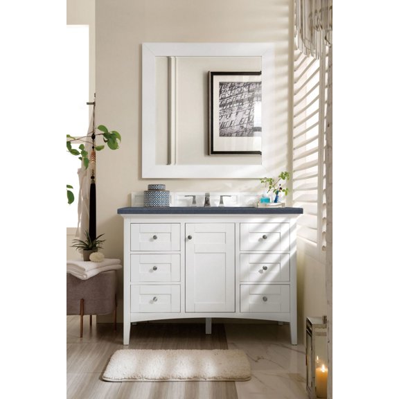 James Martin Vanities 527-V48-BW-3CSP Palisades 48" Free Standing Single Basin Vanity Set