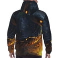 thumbnail image 7 of Uemuo Glowing Snake Dark Forest Pattern Men's Hoodie - Casual Pullover Hoodie with Kangaroo Pocket, Stylish Hooded Sweatshirt for Everyday Wear-Large, 7 of 7