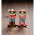 thumbnail image 2 of Ceramic Cowboy and Cowgirl Frog Salt and Pepper Shakers, Frog Lover Gift, Farmhouse Kitchen Decor, Gift for Her, 2 of 4