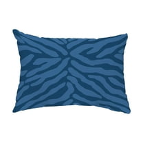 Simply Daisy, 14" x 20" Animal Stripe Navy Blue Decorative Abstract Outdoor Throw Pillow